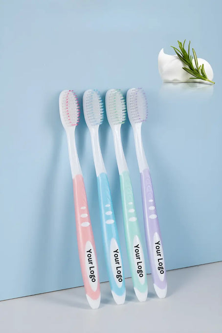 Custom Soft Adult Toothbrush with Silicone Tongue Cleaner - Wan's Custom