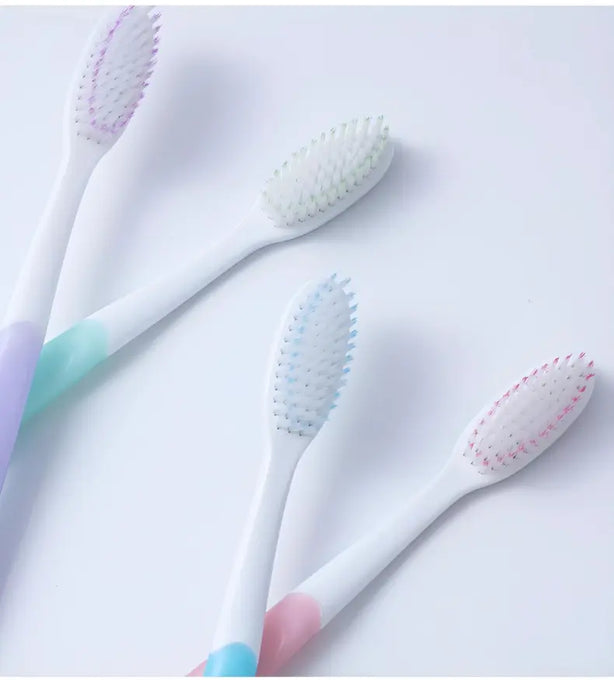 Custom Soft Adult Toothbrush with Silicone Tongue Cleaner - Wan's Custom