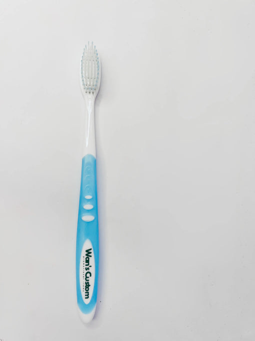 Custom Soft Adult Toothbrush with Silicone Tongue Cleaner - Wan's Custom