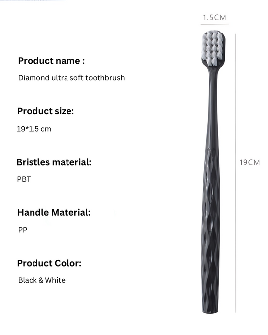 Custom Diamond Handle Soft Toothbrush - Wan's Custom