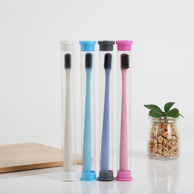 Custom Eco-Friendly Wheat Straw Soft Adult Toothbrush - Wan's Custom